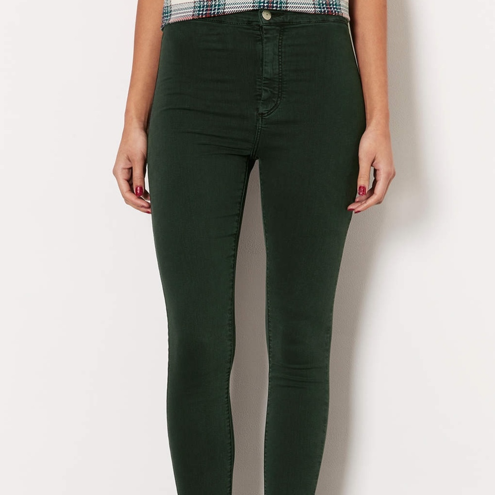 Topshop Joni jeans dark green